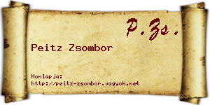 Peitz Zsombor névjegykártya